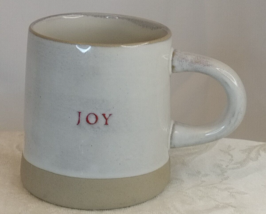 Hearth &amp; Hand Magnolia Joy Mug Stoneware Engraved Cream&amp; Tan 4&quot;X4&quot; - £15.77 GBP