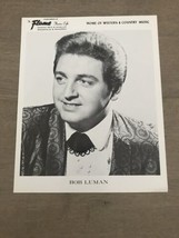 Vintage Bob Luhman Glossy Promotional Press Photo 8x10 Country &amp; Western - $8.00