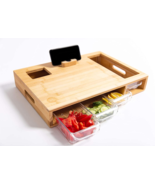 Zenji Large Organic Bamboo Kitchen Cutting Board for Food Cooking Prep W... - £38.87 GBP