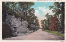 Spring on Cliff Drive Kansas City Missouri MO 1935 Postcard B30 - £2.36 GBP