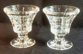 Pair of Mikasa Crystal Holders Candle Pillars &amp; Votives Madison Avenue - £9.48 GBP