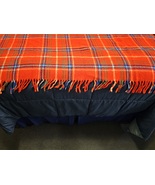 Throw blanket red plaid 49 X 52 inches - $8.00