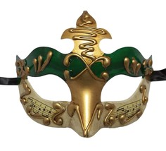 Green Gold Music Masquerade Mardi Gras Mask Party - £11.26 GBP
