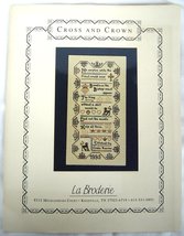 La Broderie CROSS AND CROWN SAMPLER Cross Stitch/SS Leaflet Only  - £11.84 GBP