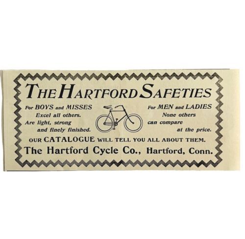 Hartford Cycle Co Bicycles 1894 Advertisement Victorian Safeties #2 ADBN1w - £15.17 GBP