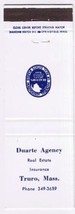 Matchbook Cover Duarte Agency Insurance Truro Massachusetts - £3.11 GBP