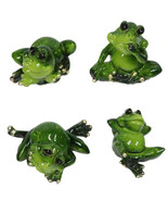 Set of 4 Whimsical Green Pond Frogs in Multiple Poses Decorative Figurines - €24,04 EUR Set of 4 Whimsical Green Pond Frogs in Multiple Poses Decorative Figurines - €24,04 EUR