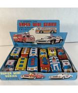 Vintage Tin Litho Friction Super Mini Toy Car Set w/ Display Taiwan 12pc - $249.99