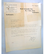 Royal Automobile Club Southampton 1931 letterhead permit Rolls Royce Bri... - $625.77 MXN Royal Automobile Club Southampton 1931 letterhead permit Rolls Royce Bri... - $625.77 MXN