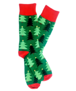 Men&#39;s Funky Green Xmas CHRISTMAS TREE SOCKS Holiday Forest Ugly Sweater ... - $5.67