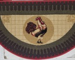Textile Kitchen Rug (nonskid) (18&quot;x31&quot;) ROOSTER IN THE CIRCLE,SIESTA,sli... - $19.79