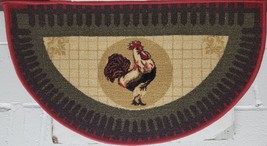 Textile Kitchen Rug (nonskid) (18&quot;x31&quot;) ROOSTER IN THE CIRCLE,SIESTA,sli... - £15.63 GBP