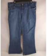 Vanity Women&#39;s Distressed Whiskered Embroidered Wide Leg Jeans Size 32x31 - $16.82