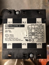 Square D 8910DPA93V02 110/120 VAC 90 Amp 3-Pole 3NO NEMA 1 Non-Reversing... - £77.87 GBP