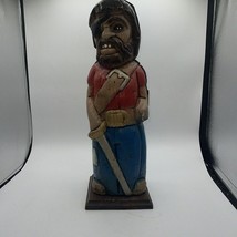 Vintage Carved And Painted Pirate Rum Wine Bottle Holder - £38.55 GBP