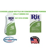 KELLY GREEN #32 RIT Fabric DYE choose Liquid Bottle or Powder Concentrat... - $26.09 CAD+