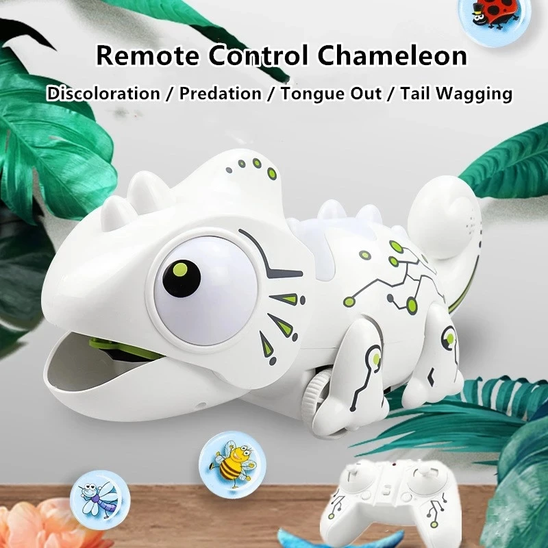 High Simulation Chameleon 2.4G Remote Control RC Robot With Light Sound Effect - £38.51 GBP