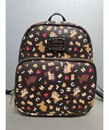 LOUNGEFLY DISNEY CHIP  &#39;N DALE ALL OVER PRINT MINI BACKPACK CHIPMUNKS LE... - $98.45 CAD