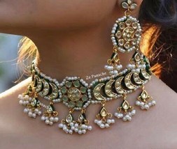 Kundan Rajwadi Antique High Quality Women Girls Gift Necklace Jewelry Set - £61.49 GBP