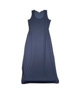 Boston Proper Womens Small Navy Blue Sleeveless Slip Dress Slit Hem - £20.76 GBP