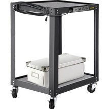 VEVOR AV Cart, 26 Inch Height Media Cart with Power Strip, 24 x 18&quot; Presentation - £134.96 GBP