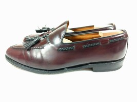 ALLEN EDMONDS Men&#39;s Pembrooke Burgundy Leather Tassel Loafers Shoes Size... - £35.01 GBP
