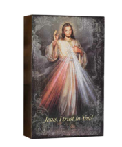 Divine Mercy Box Sign 5&quot; x 8&quot; Stand Alone or Hang on Wall Catholic Home ... - £15.97 GBP