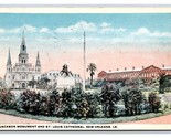 Jackson Civil War Statue New Orleans Louisiana LA WB Postcard Y8 - $3.36