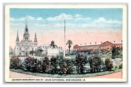Jackson Civil War Statue New Orleans Louisiana LA WB Postcard Y8 - £2.68 GBP