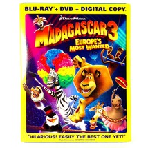 Madagascar 3: Most Wanted (Blu-ray/DVD, 2012, Widescreen) Like New w/ Slip ! - £9.15 GBP