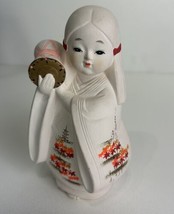 Retro Hall Japanese Geisha Bisque Porcelain Traditional Girl Figurine Statue - £73.06 GBP