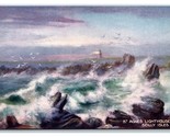 St Agnes Lighthouse Scilly Isles UK UNP Raphael Tuck 9415 DB Postcard W8 - $9.05