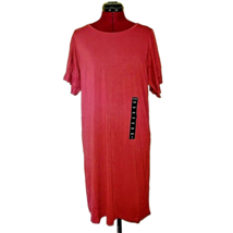 Lucky Brand T Shirt Dress Wine Mulberry Women Size Medium Flutter Sleeve... - $51.19