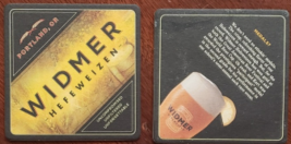 Widmer Hefeweizen Portland, OR lof of 4 square dbl sided cardboard coasters, new - £3.94 GBP