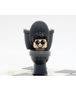 Custom Mini-figure Miniature Skibidi Toilet Man Toilet Man Grey building... - $3.41 CAD