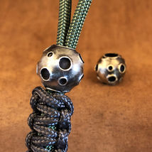 Brass Moon Bead, EDC Knife Lanyard Paracord Bead - $6.99