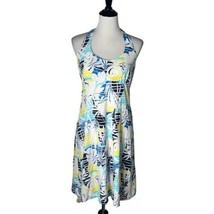 Columbia PFG Halter Dress Floral Tropical Print Sleeveless Stretch Women Size M - £19.46 GBP