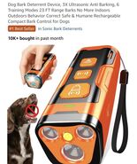 Dog Bark Deterrent Device, 3X Ultrasonic Anti Barking, 6 Training Modes ... - $34.53