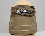 Ping Golf Hat Visor Brown Adjustable Hook &amp; Loop - One Size - £11.86 GBP