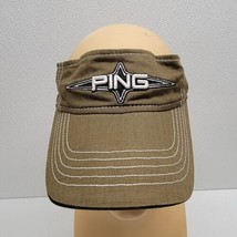Ping Golf Hat Visor Brown Adjustable Hook & Loop - One Size - $14.75