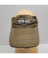 Ping Golf Hat Visor Brown Adjustable Hook &amp; Loop - One Size - £11.77 GBP