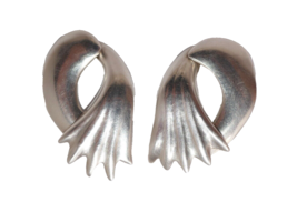 Mexico 925 Sterling Silver Wing Swirl Clip-on Earrings - $34.99