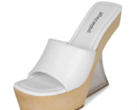 JEFFREY CAMPBELL Pellucid Wedge sandals clear architectural heel sz 7 - £55.35 GBP