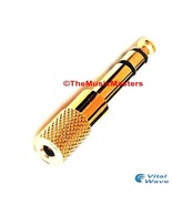 GOLD 1/8 in Jack (F) to 1/4 in Plug (M) Stereo Headphone Audio Adapter V... - $8.07