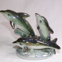 Destin FL Dolphin Figurine State Souvenir Florida 3 Dolphin&#39;s On Figurine  - £9.14 GBP