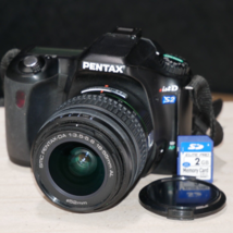 PENTAX IST DS2 6MP Digital DSLR Camera Kit W 18-55mm AL Lens Black *TESTED* - £89.15 GBP