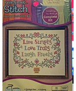Janlynn LIVE SIMPLY Live Love Laugh Counted Cross Stitch Kit 8&quot; x 7&quot; - $9.78