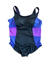 New Lands&#39; End Black, Blue, Purple One Piece Swimsuit 20W - £19.54 GBP