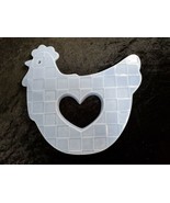 TREASURE CRAFT ROOSTER  TRIVET HOT PLATE COUNTRY FARMHOUSE RUSTIC CORNING BLUE - $11.82