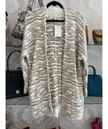 MAJE Ecru Cotton Blend Open Front Cardigan/Sweater Style#E16MAYA Sz L $445 - $178.10
